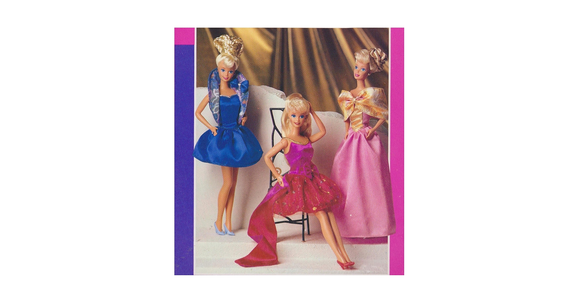 ①ポーセラーツ　転写紙　バービー福袋　Barbie セット売り　レア　廃盤 Barbie/バービー・Trash Can/トラッシュカン・ゴミ箱・ピンク・2004年